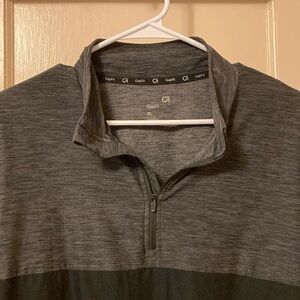 Gap Fit XL Quarter Zip Pullover Gray and Black